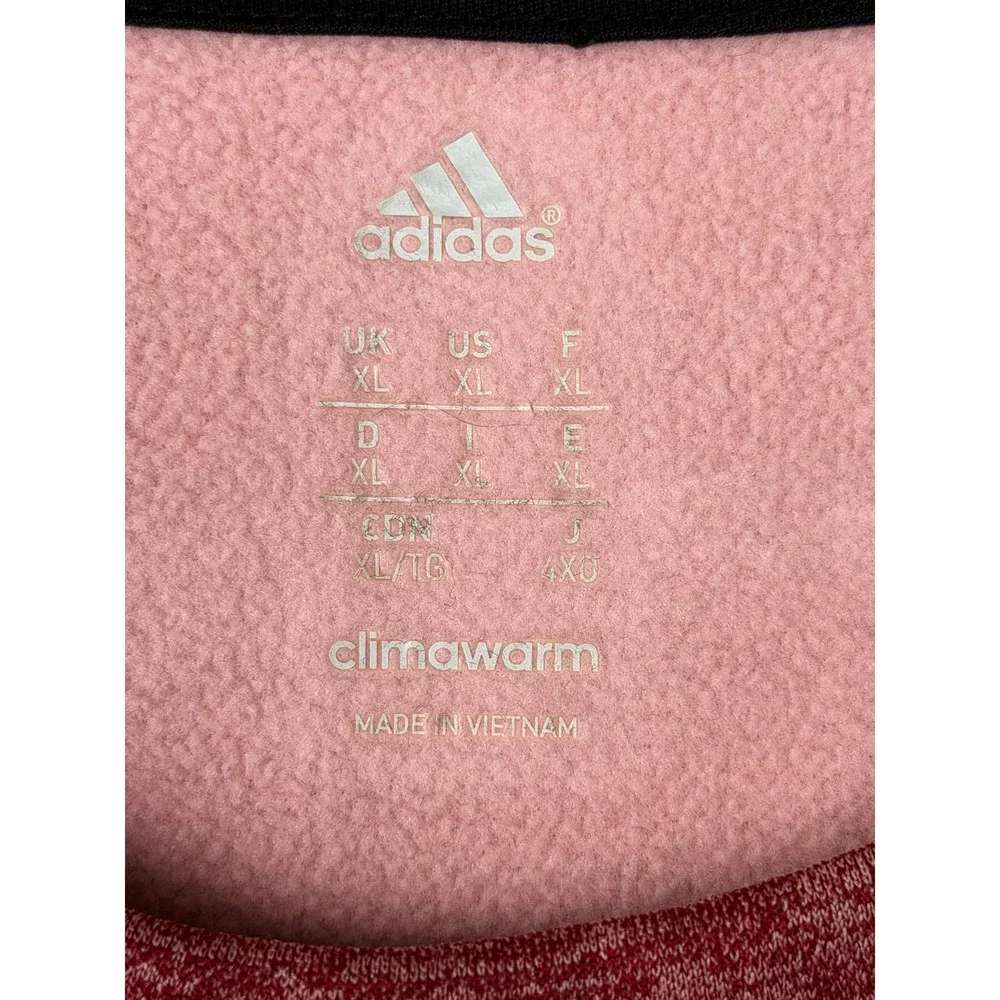 Adidas Climawarm Pullover Sweatshirt Logo Maroon XL Mens
